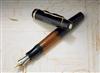 1938 Montblanc 138 black celluloid with long striped ink window and Meisterstück imprints on captop and captube.
